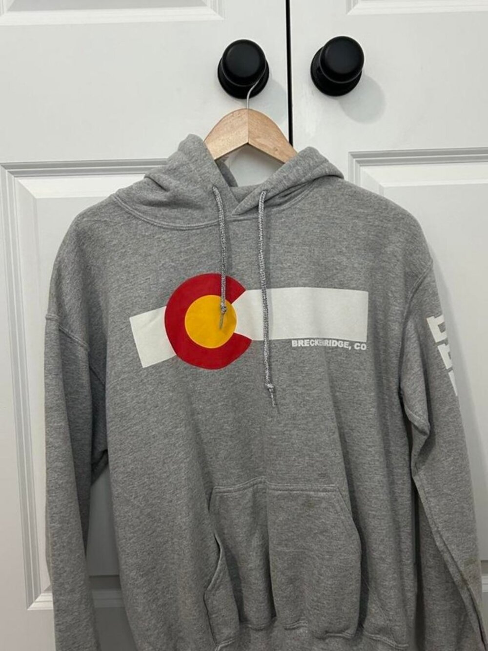 Gildan Men's Grey Hoodie